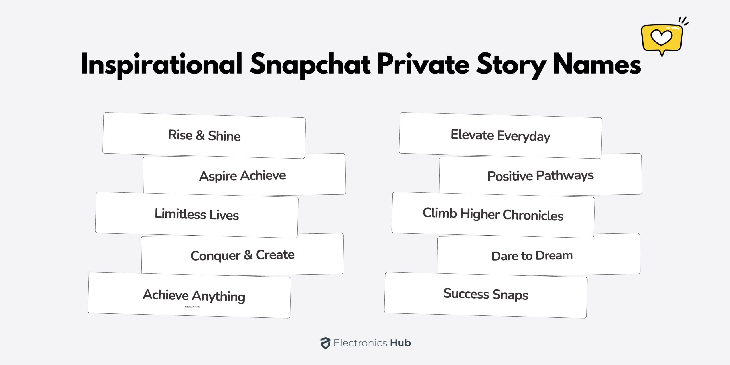 Inspirational Snapchat Private Story Names