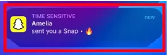 Snapchat's Time Sensitive Notification on iPhone