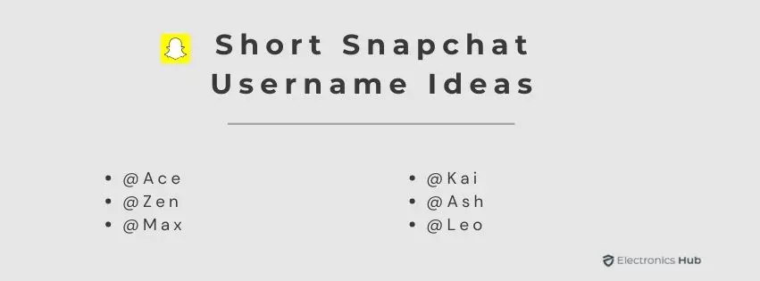 Short Snapchat Usernames