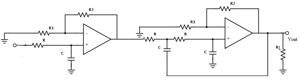 Fig: Third-order Butterworth Low Pass Filter