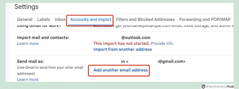 Add another email address - gmail new address