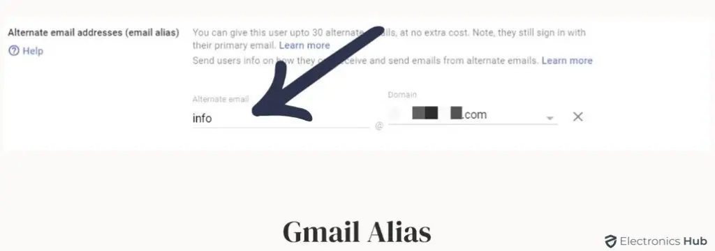 alternate email field - create gmail alias