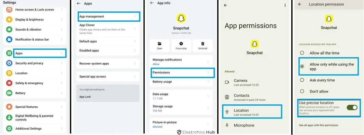 Android Add Location-Find Friends Snapchat