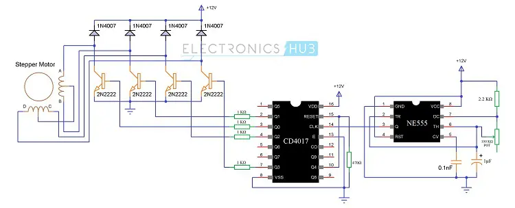 Circuit Diagram of Stepper Motor Driver