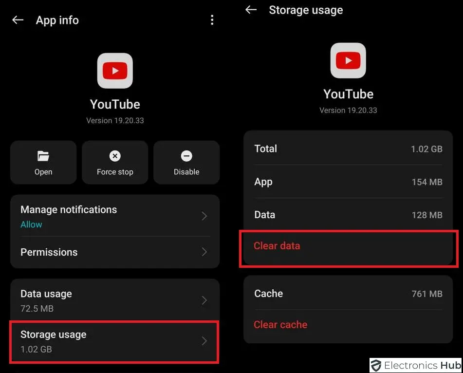 Clear Cache-youtube video keep pausing