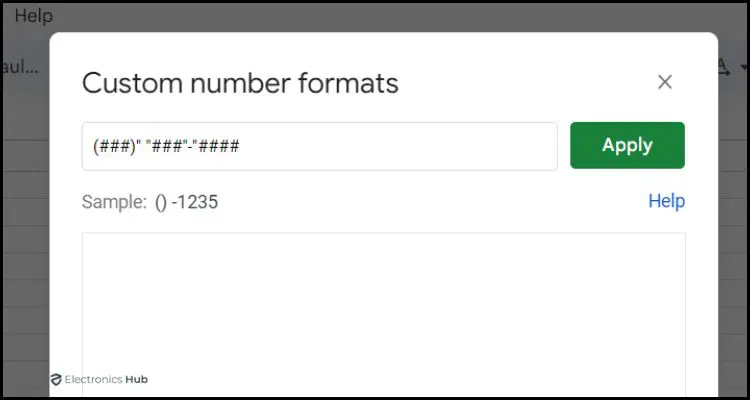 click Apply-format phone number in google sheets