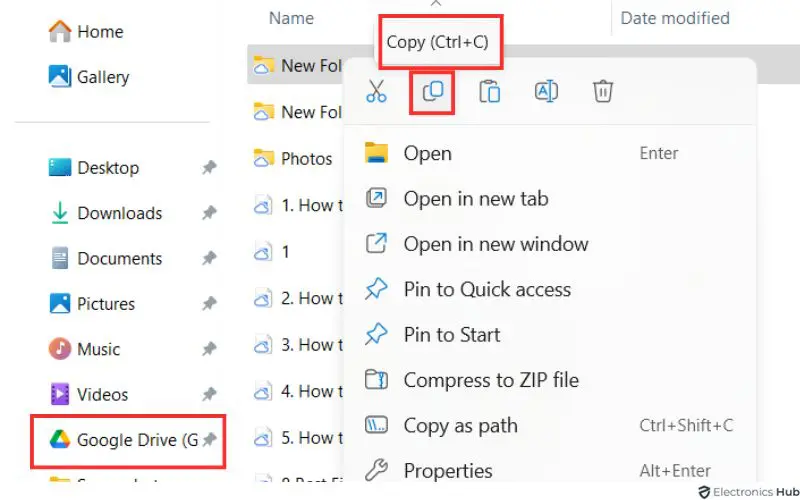 Copy google drive folder