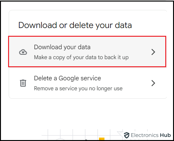 Download your data - gmail backup