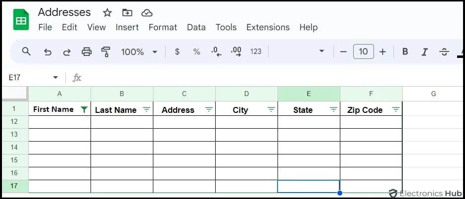 empty rows-delete extra rows google sheets