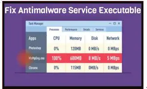 fix antimalware service