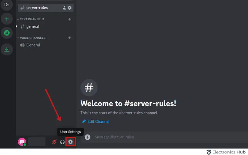 Gear Icon - Discord Name Invisible