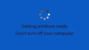 Getting Windows Ready Stuck