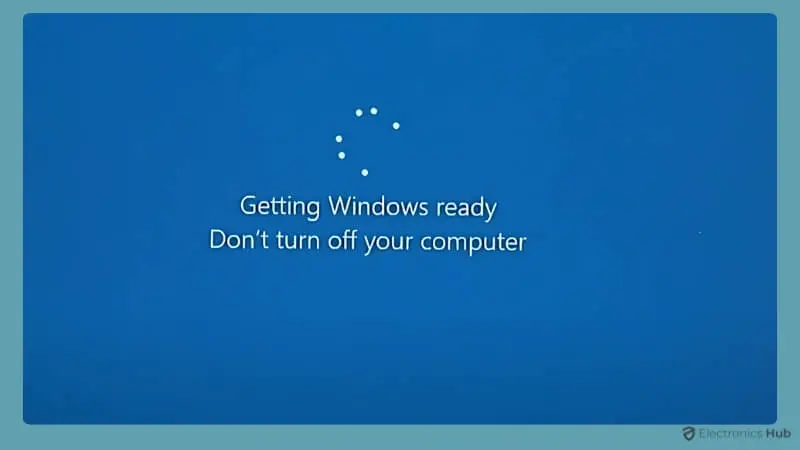 Getting Windows Ready - stuck in getting windows ready