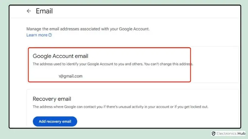 Google Account email - change a gmail address