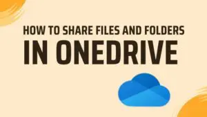 How To Share Files And Folders In OneDrive