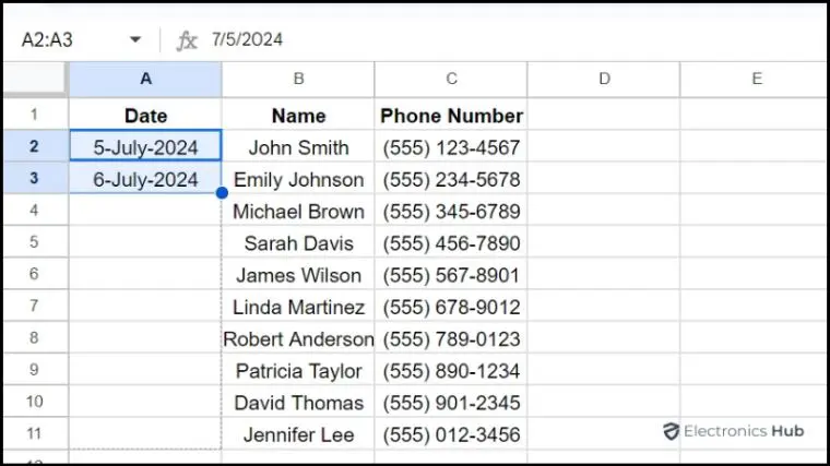 increment or decrement pattern - fill down in google sheets