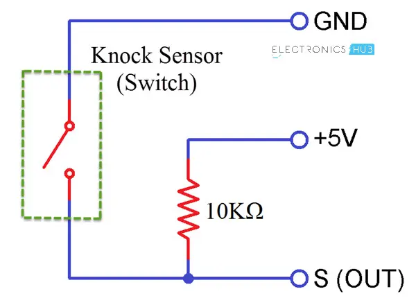 Interfacing Knock Sensor with Arduino Knock Sensor Internal Circuit