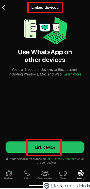 Link A Device - iPhone WhatsApp Web