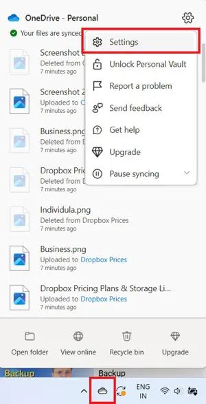 onedrive settings - add multiple OneDrive accounts