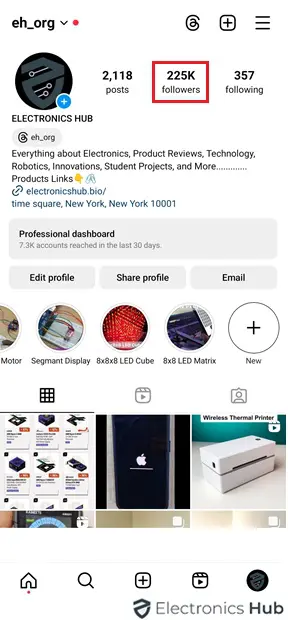 profile page - delete mass followers on Instagram