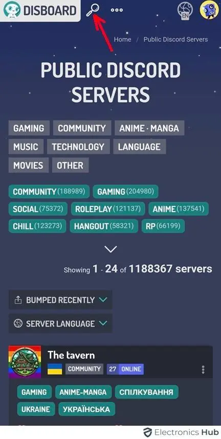 search-discord search server