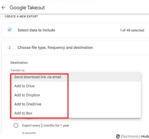 Select Data - google backup drive