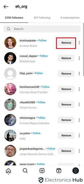 select follower - remove mass follower on instagram