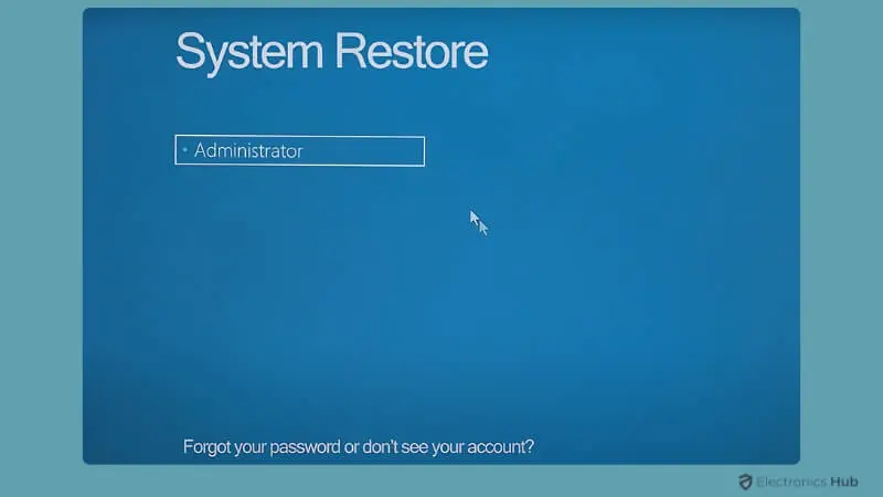 Select Restore Point - stuck on windows getting ready