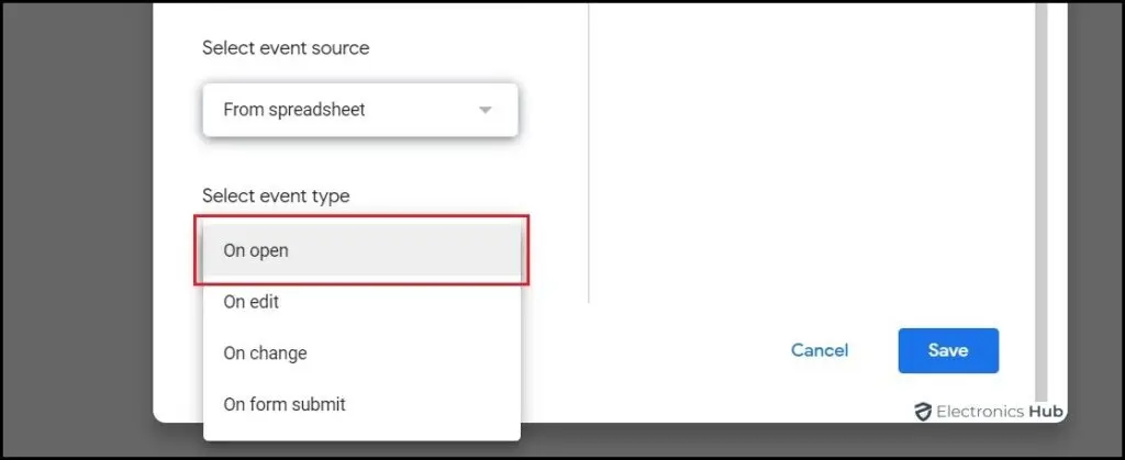 Select event type-googlesheets autosort