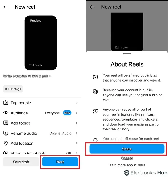 instagram reel editing - upload long videos on instagram