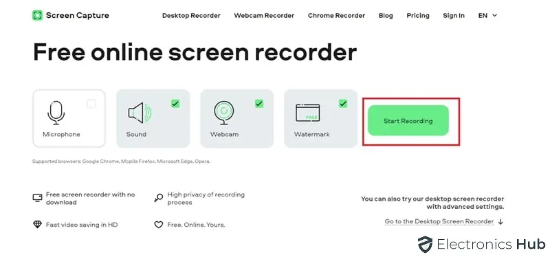 Start Recording 1- Record Youtube Videos