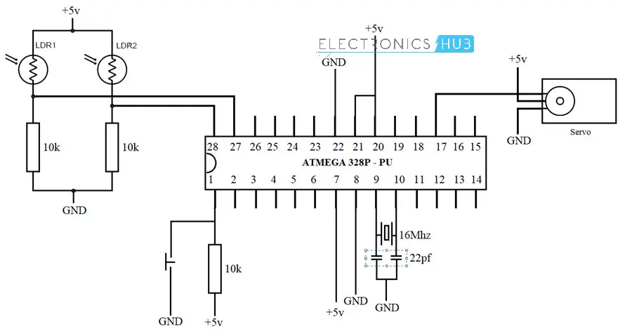 Sun Tracking Solar Panel Circuit Diagram